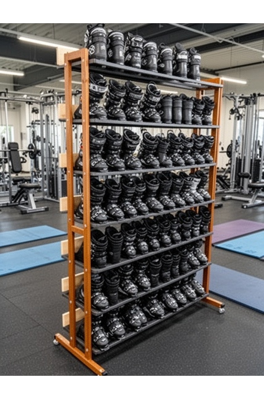 Стеллаж для хранения лыжных ботинок .