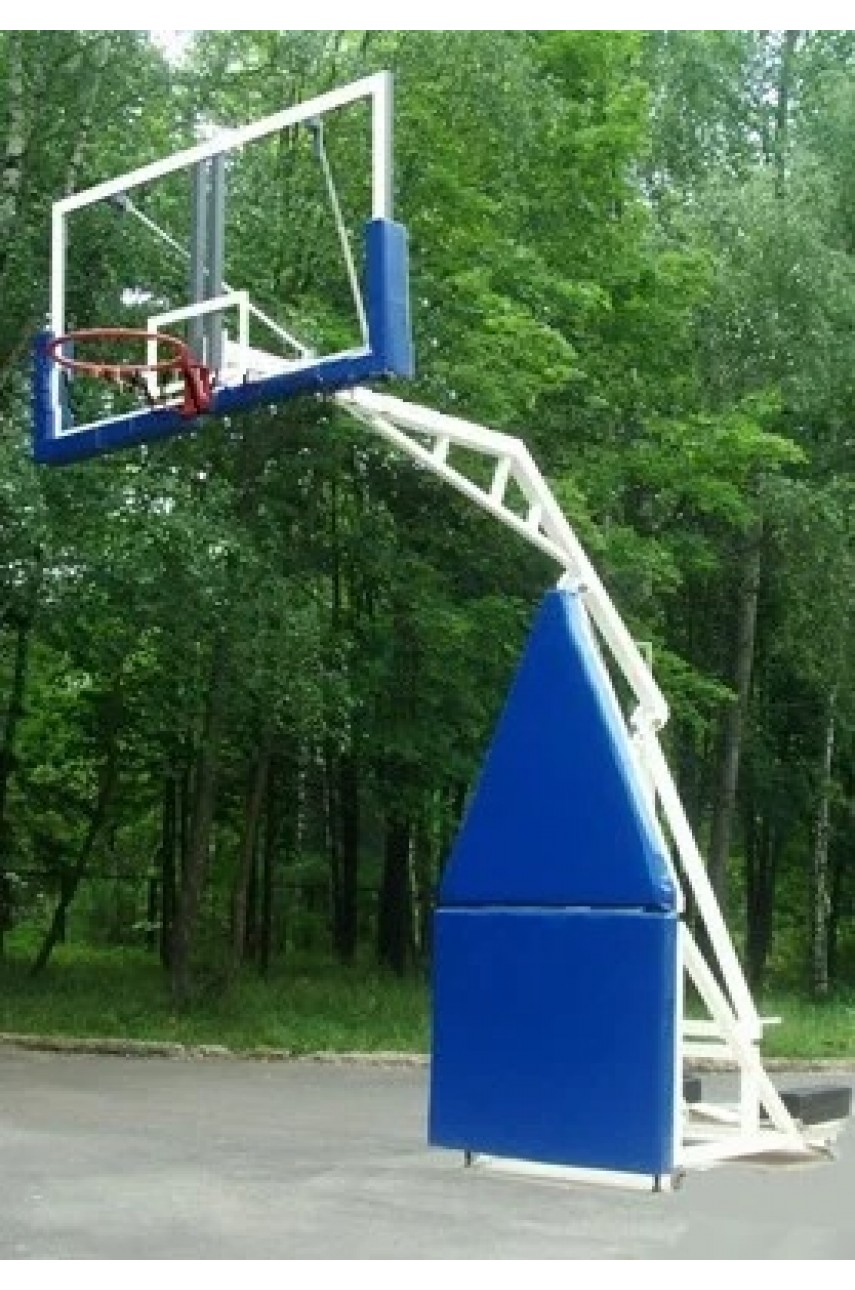 Стойка баскетбольная игровая мобильная складная, вынос 1,6 м