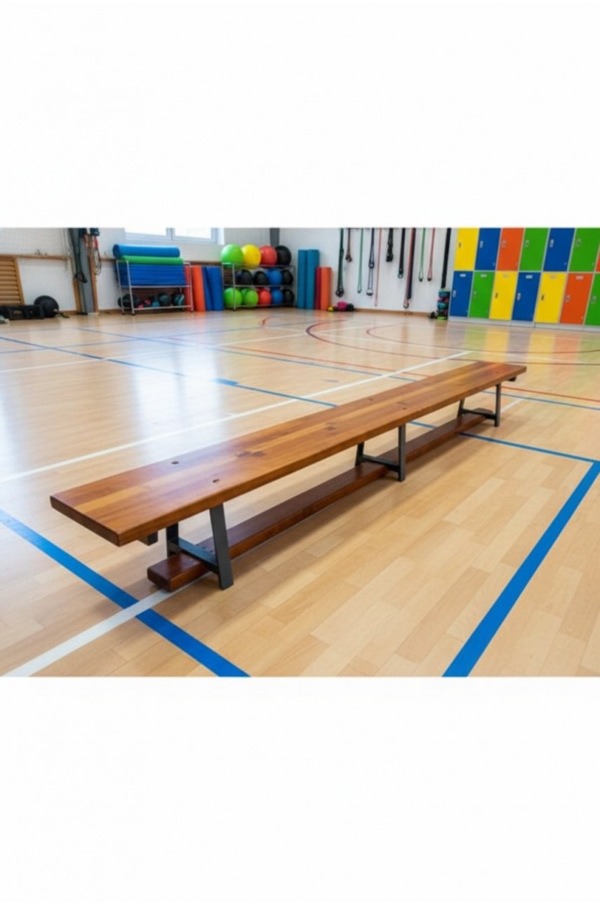 Скамейка гимнастическая  3 метра материал сиденья Фанера ,ножки металл