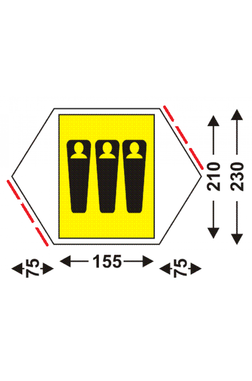 Палатка 3-х местная двухслойная Юрта-3
